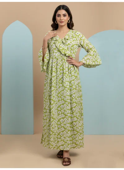 Alaya Women Printed  Cotton Jalabiya-AL4008